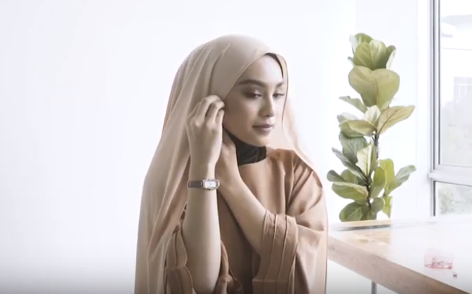 #16 UMMA Hijab Tutorial - Dusk Collection Scarf in Vanilla Suede Part 2