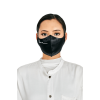 Satin Face Mask with Ear Loop in Black