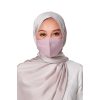Crepe Face Mask with String Extension in Dusty Mauve