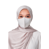 Crepe Face Mask with String Extension in Off White