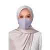 Crepe Face Mask with String Extension in Concorde Grape