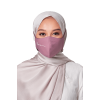 Crepe Face Mask with String Extension in Light Mauve