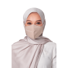 Crepe Face Mask with String Extension in Sand Beige