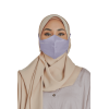 Satin Face Mask with String Extension in Lavender