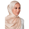 Maya Crinkle Satin Scarf in Antique White
