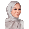 Maya Crinkle Satin Scarf in Cloudy Grey