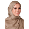 Maya Crinkle Satin Scarf in Honey Brown