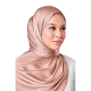 Maya Crinkle Satin Scarf in Flamingo Pink