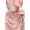 Maya Crinkle Satin Scarf in Flamingo Pink