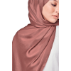 Maya Crinkle Satin Scarf in Ribena Mauve