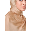 Maya Crinkle Satin Scarf in Sunkiss Gold