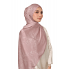 Aleka Printed Scarf in Hibiscus Pink