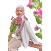 Hadiqa Printed Square in Ash