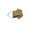Origami Face Mask Crepe Ear Loop in Saddle Brown