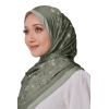 Victorian Printed Scarf in Green Tea