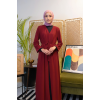 Deema Jubah Dress Robe in Maroon