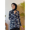 Floral Top Addie in Grey