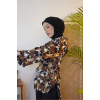 Floral Top Sofia in Brown
