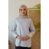 Nori Top in Light Grey