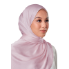 Maya Crinkle Satin Scarf in Jiggly Pink