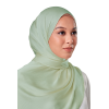 Maya Crinkle Satin Scarf in Kiwi Green