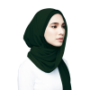 Azra Semi Instant Scarf in Emerald Green 