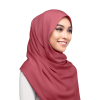 Zayda Semi Instant Scarf in Berry Red