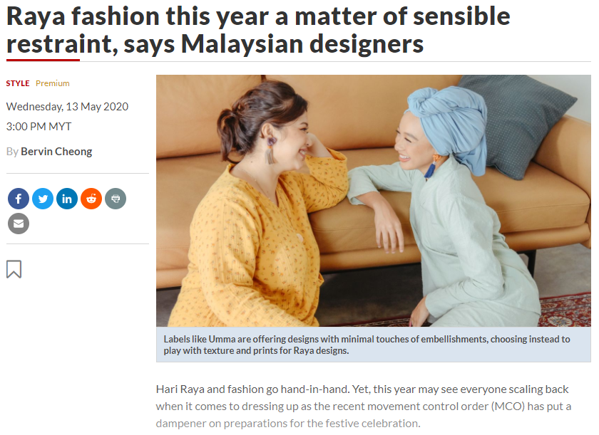 Raya fashion this year a matter of sensible restraint, says Malaysian designers