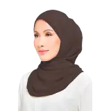 Kalsom Light Chiffon Scarf in Chicory Brown