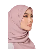 Sulam Mekar Ironless Chiffon Triangle Bawal in Deauville Mauve