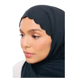 Sulam Kenanga Scarf in Gamat Black