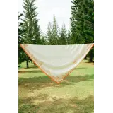 Meadow Printed Cotton Voile Square in Savanna Orange