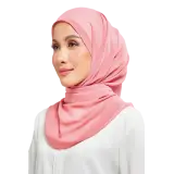 Kalsom Light Chiffon Scarf in Rose Pink