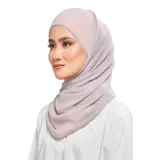 Kalsom Light Chiffon Scarf in Shadow Lilac