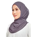 Kalsom Light Chiffon Scarf in Dusk Purple