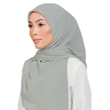 Sulam Teja Cotton Voile Square in Willow Green