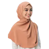 Sofya Half Moon Scarf in Brown