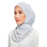 Kalsom Light Chiffon Scarf in Dawn Grey