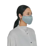 Satin Face Mask with Ear Loop in Frost Blue