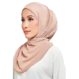 Kalsom Light Chiffon Scarf in Warm Taupe