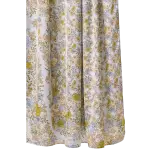 Florescence Satin Silk Printed Scarf In Blue Hydrangea