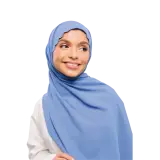 Sulam Kenanga Scarf in Gelap Blue