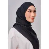 Qadira Rayon Basic Scarf in Limo Black