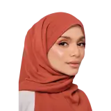 Sulam Mekar Ironless Chiffon Triangle Bawal in Cinnamon Brown