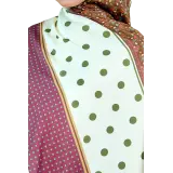 Petals and Polkas Printed Shawl in Plum Cheesecake