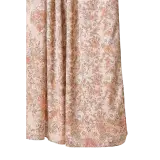 Florescence Satin Silk Printed Scarf In Coral Dahlia