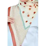 Petals and Polkas Printed Square in Beige Chailatte