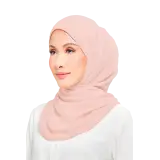 Kalsom Light Chiffon Scarf in Flora Pink