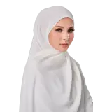 Almas Basic Scarf in Dove White
