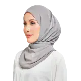 Kalsom Light Chiffon Scarf in Fallen Grey